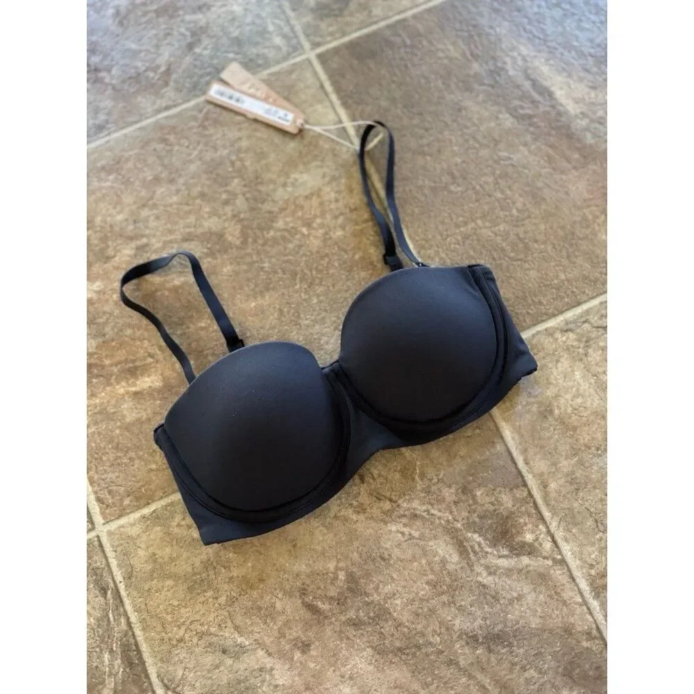 Skims Fits Everybody Strapless Bra Onyx Size 32C - Picture 2 of 9